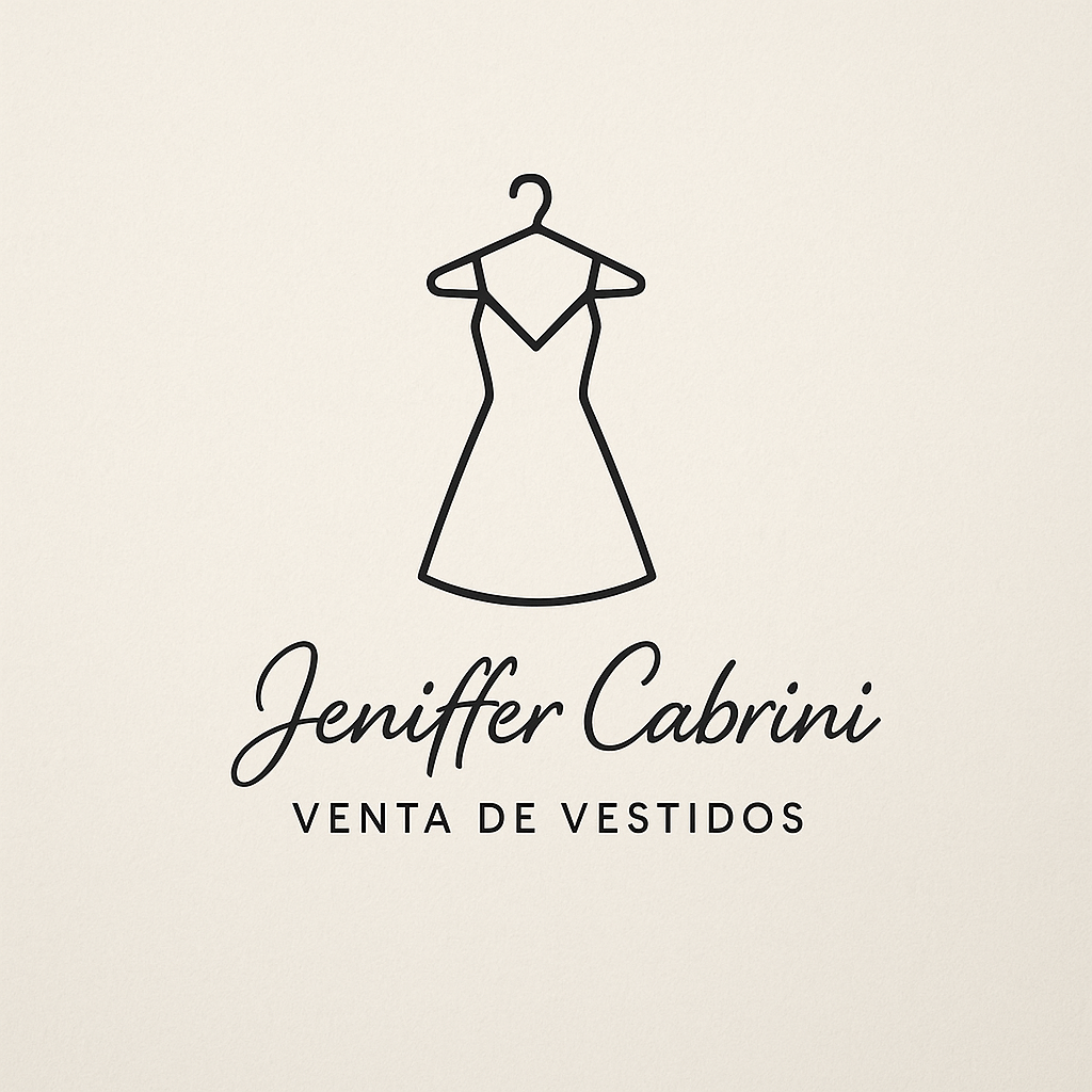 Logo minimalista de Jeniffer Cabrini — Venta de Vestidos