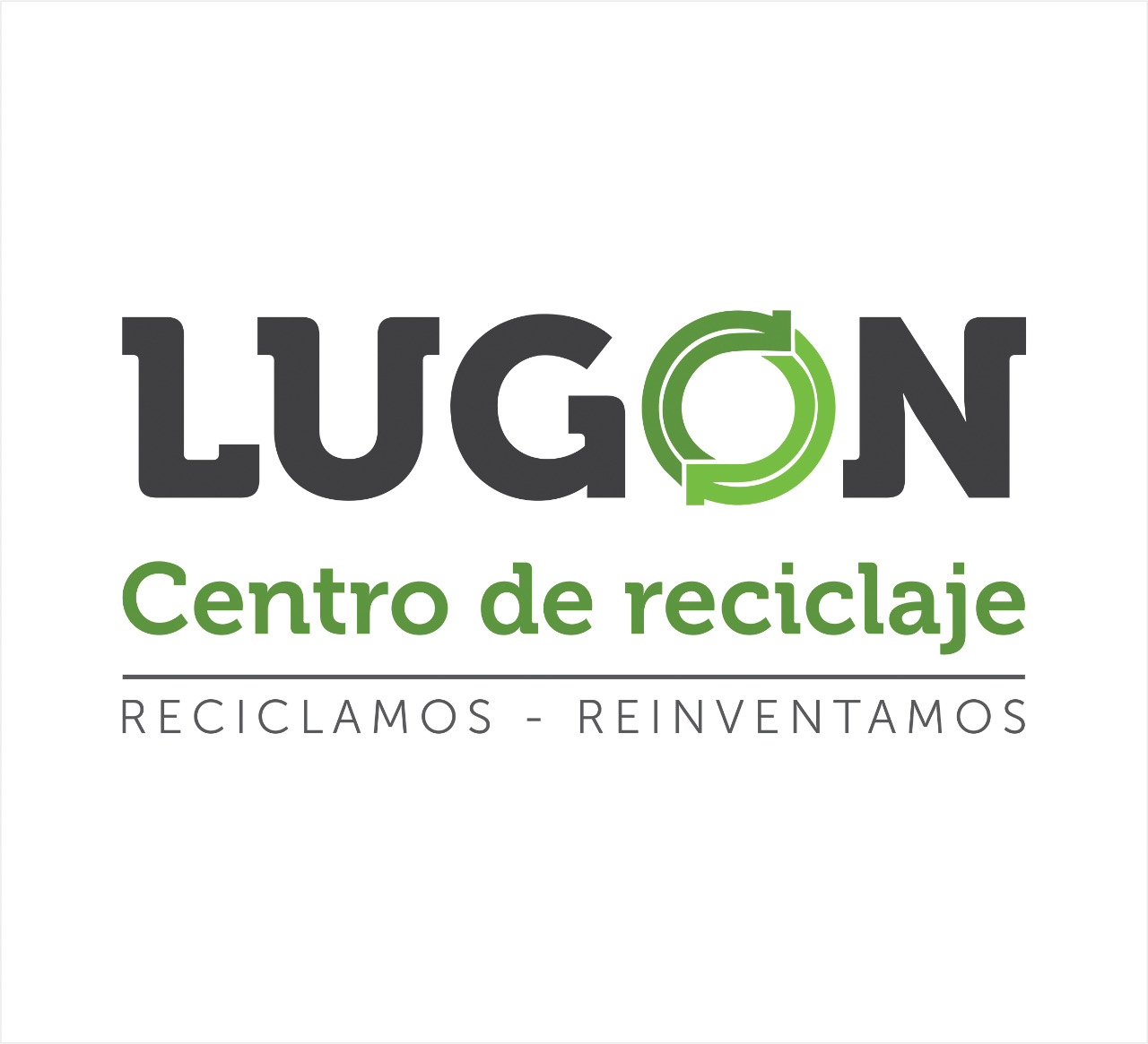Logo de Lugon — Centro de Reciclaje, Reciclamos · Reinventamos