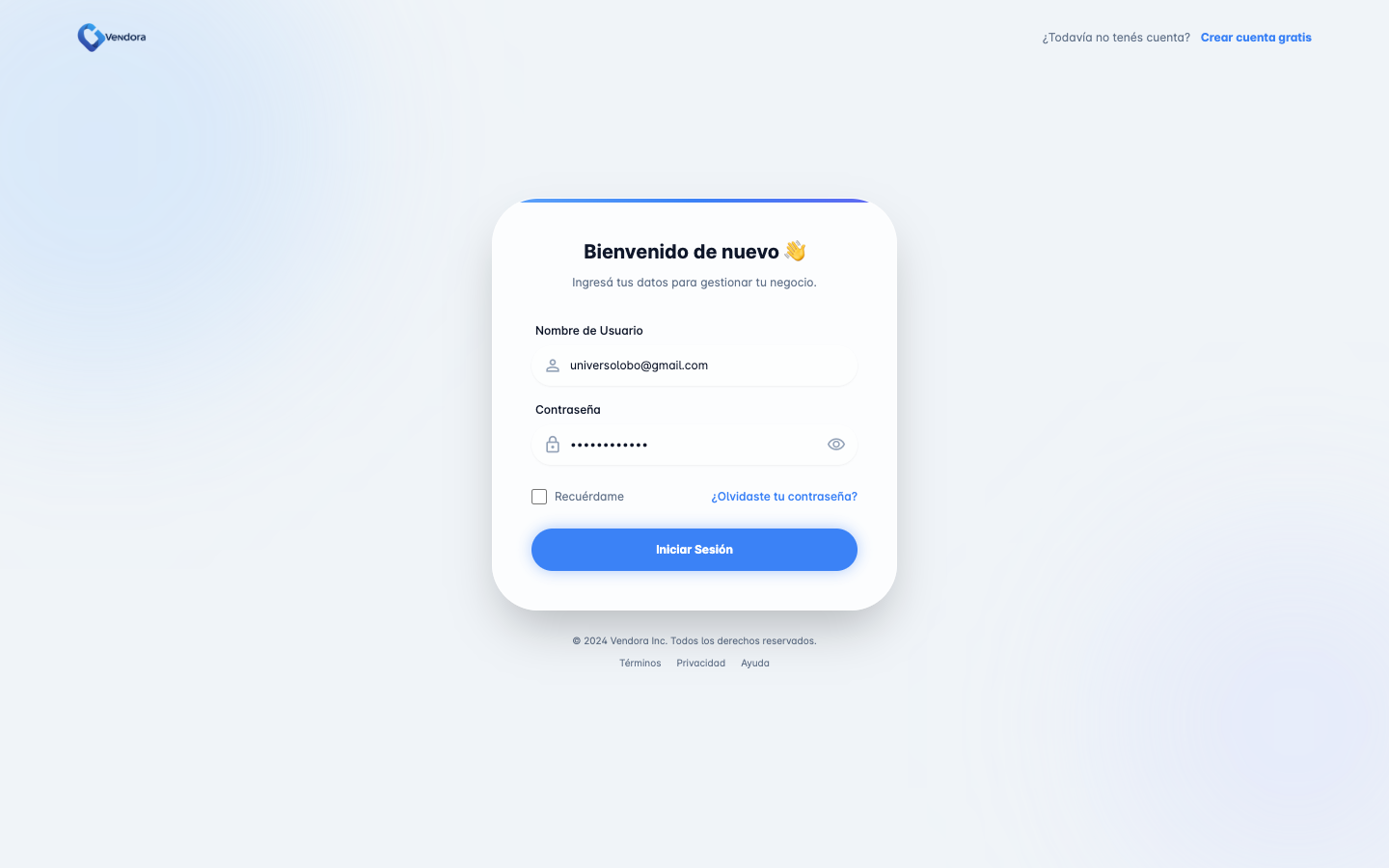 Login completo