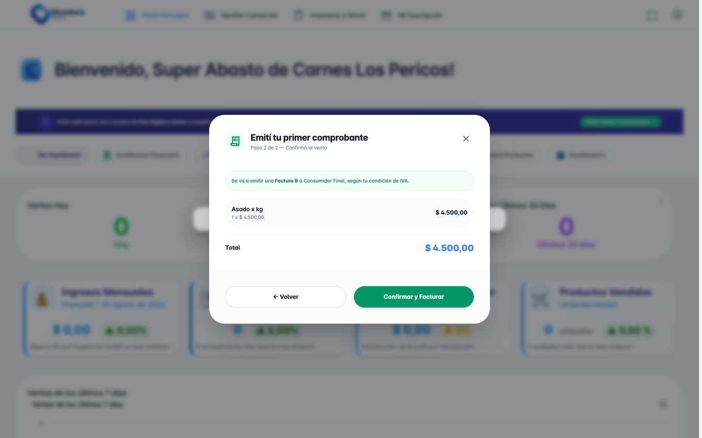 Confirmar la venta