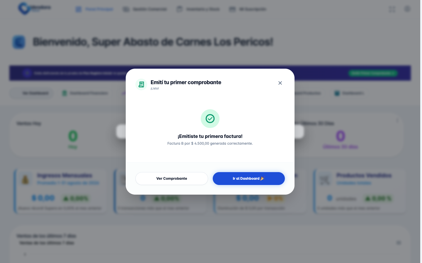 Primera factura emitida